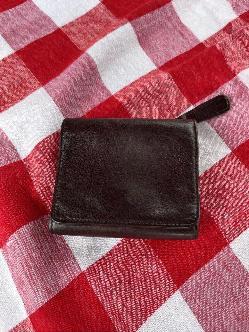 Vintage Osgoode Marley Men's Dark Brown Mini Leather Wallet - Classic Trifold — image 2 of 8